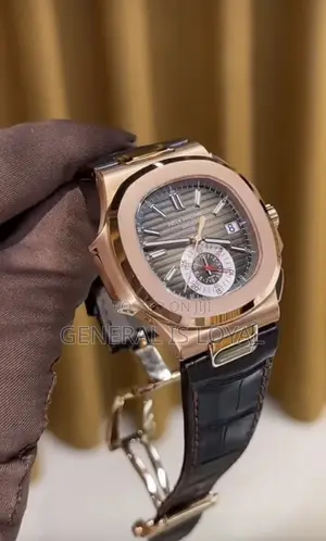Patek Philippe Mechanical Rose Gold With Brown Leather Watch