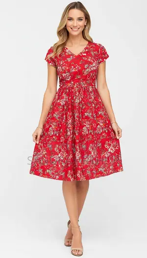 Red Floral Dress
