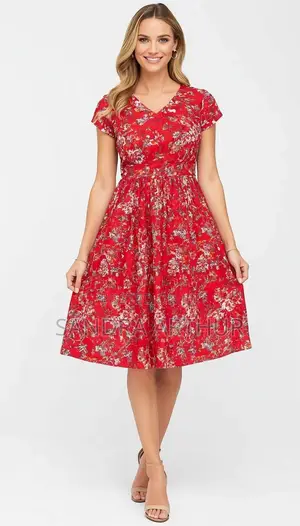 Red Floral Dress