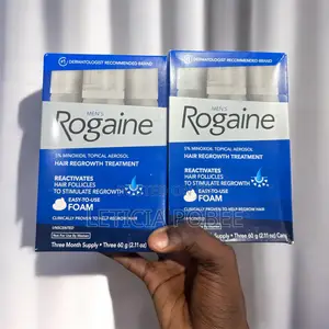 Rogaine 5% Minoxidil Topical Solution – Full Box (3-month Supply)