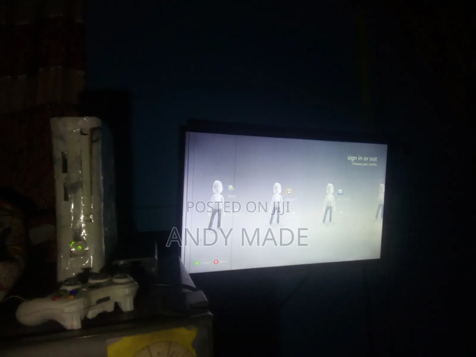 Xbox 360 Console With Two Controllers