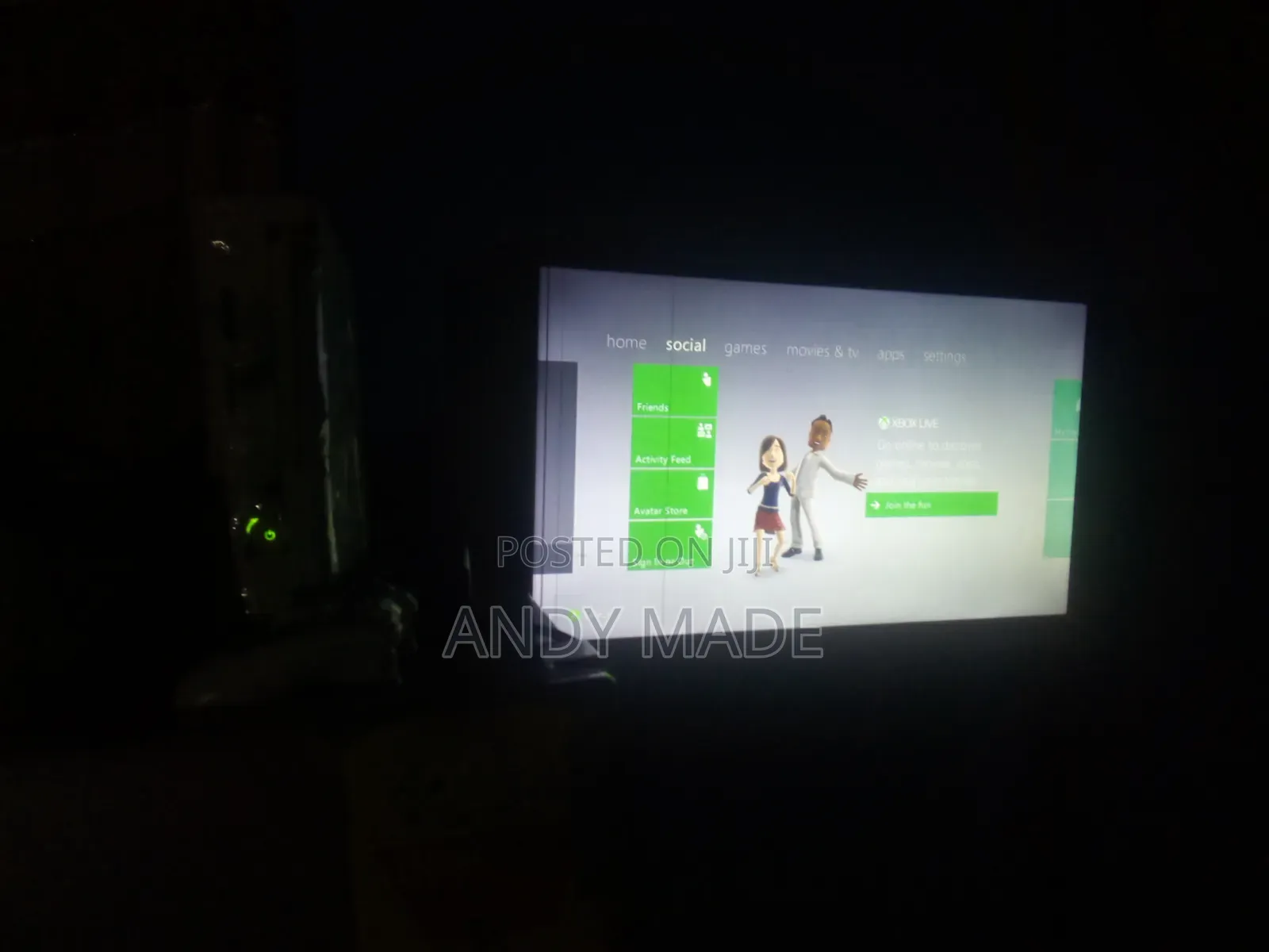 Xbox 360 Console With Two Controllers