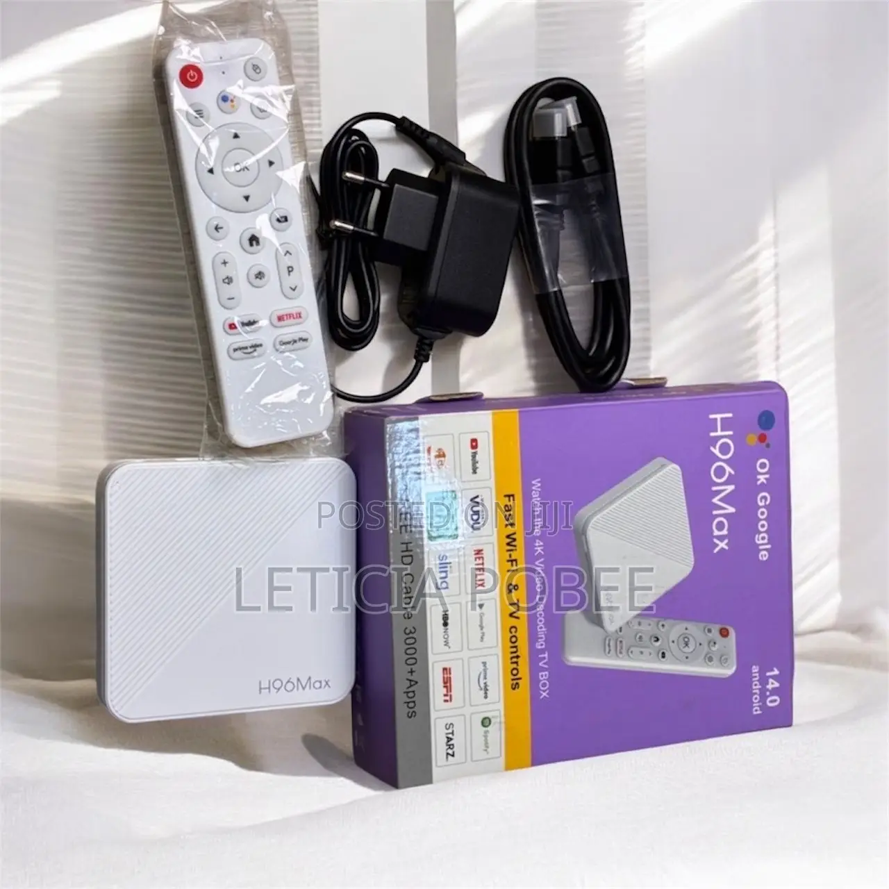 H96max Android 14.0 Tv Box –Netflix,Starz,3000+Apps,Uk Video Decoding