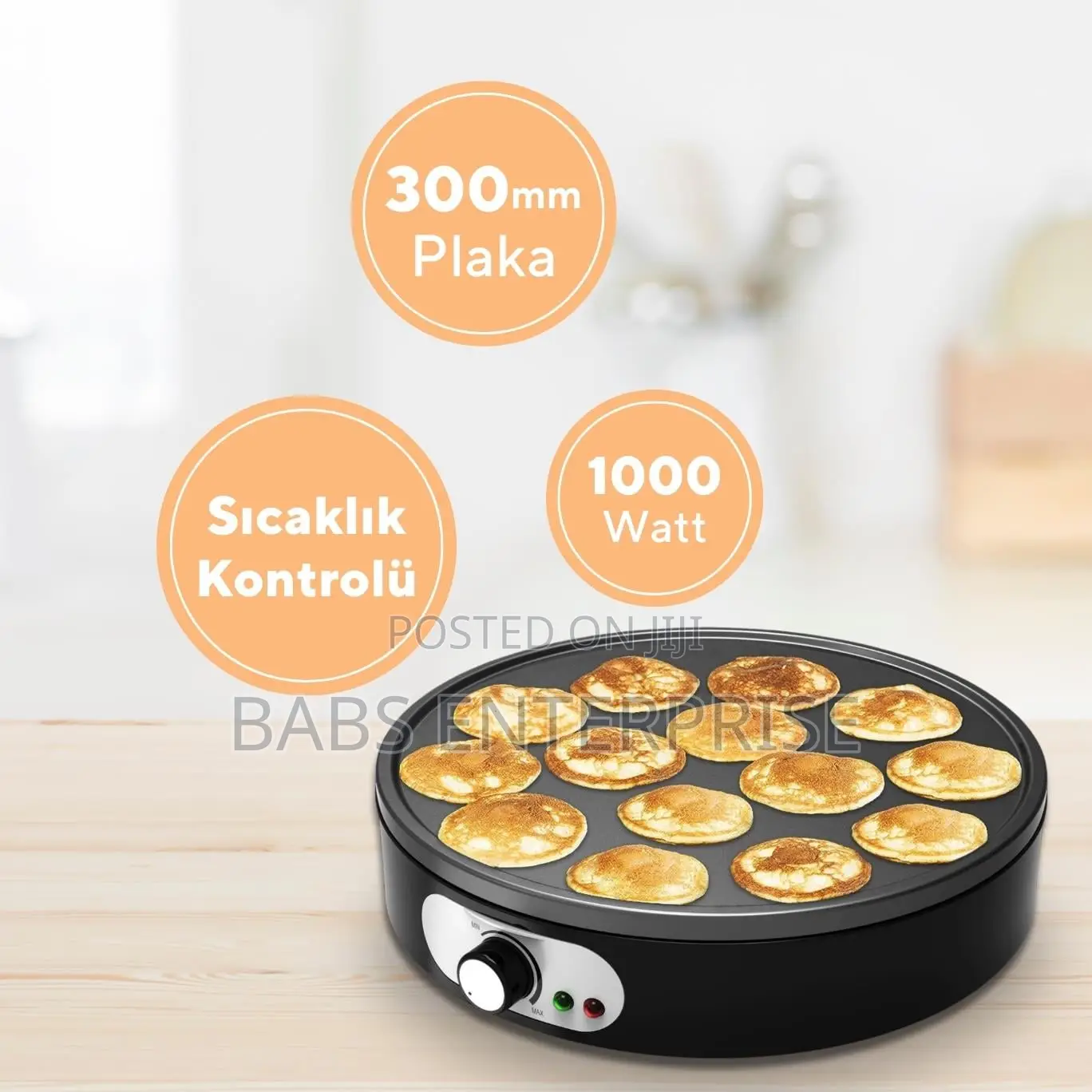 Kumtel Pancake/Crepe Griddle Maker 1000w - HPM-02