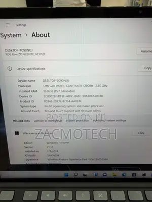 Laptop Asus ROG Flow Z13 GZ301 16GB Intel Core i9 SSD 16 GB