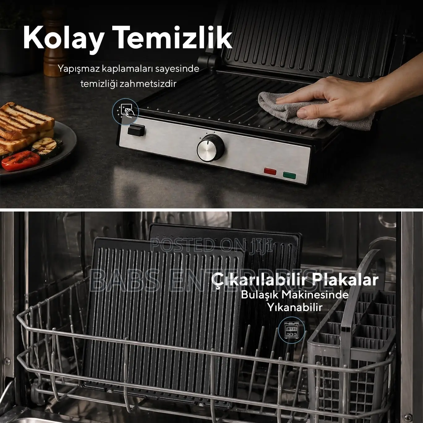 Kumtel Inox Toaster and Contact Grill Machine 2000w TTM-05
