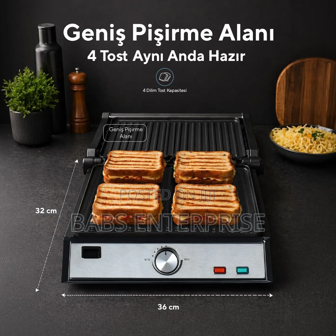 Kumtel Inox Toaster and Contact Grill Machine 2000w TTM-05