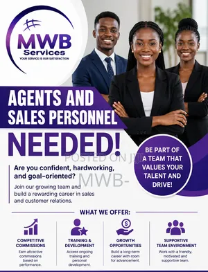 Agents and Sales Personnel Needed