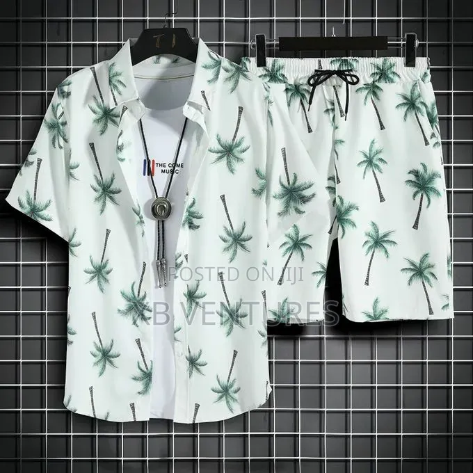 Dou-Color Men's 2-in-1 Casual Shirt Shorts - Multicor