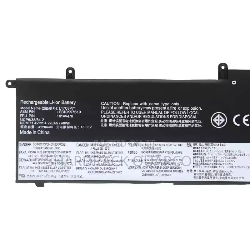 01av470 Laptop Battery For Lenovo Thinkpad 01av471 01av472 L17m6p71