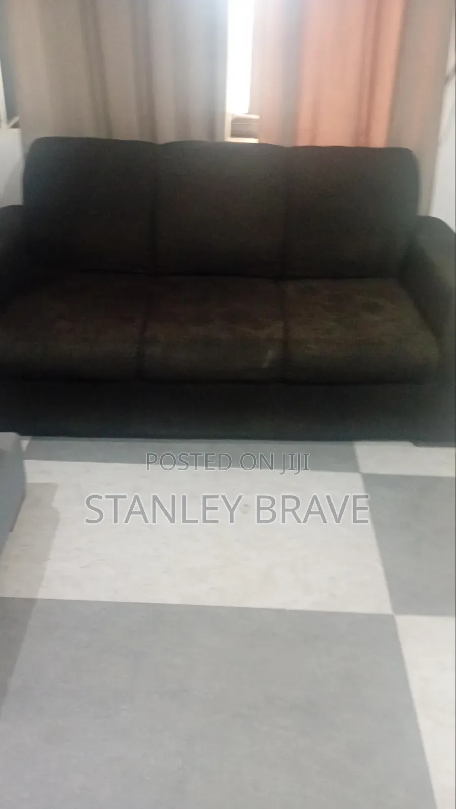Black 3 Seater