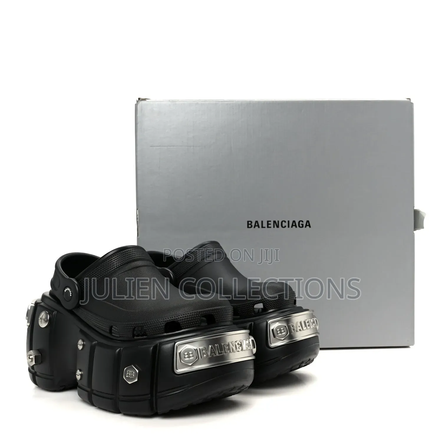 Balenciaga X Crocs Black Silver