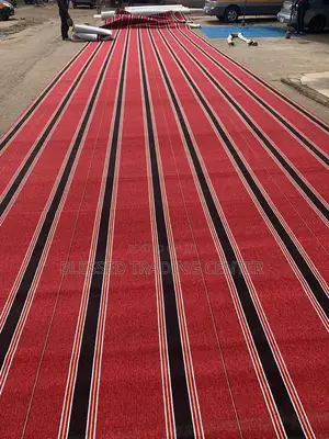Striped Wine Woolen Carpet