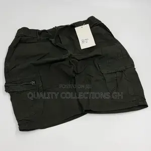 Khaki Side Pockets Shorts