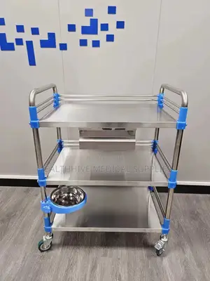 Medical Stainless Steel Hospital Trolley With Drawer and a Bowl