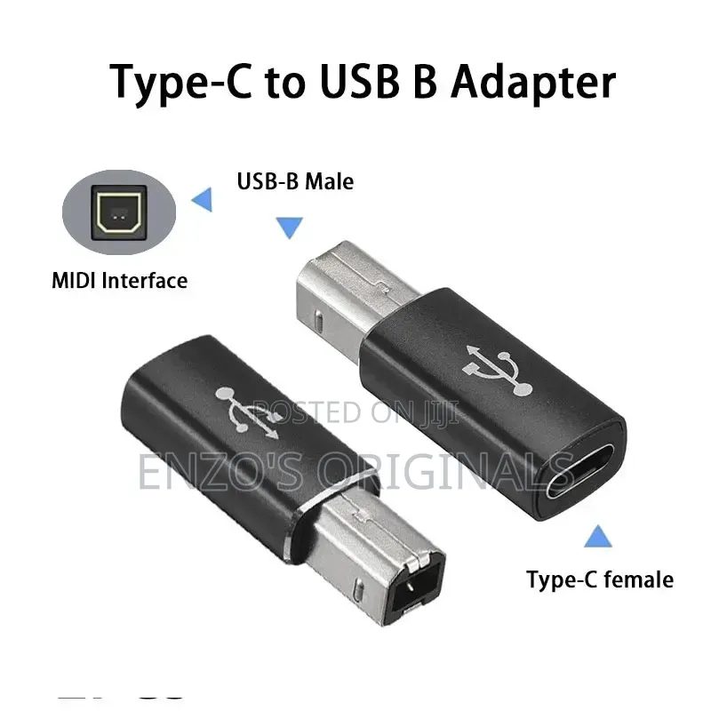 Usb-C Female to Usb Type B Printer Cable Midi Interface Piano Cable.