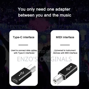 Usb-C Female to Usb Type B Printer Cable Midi Interface Piano Cable.