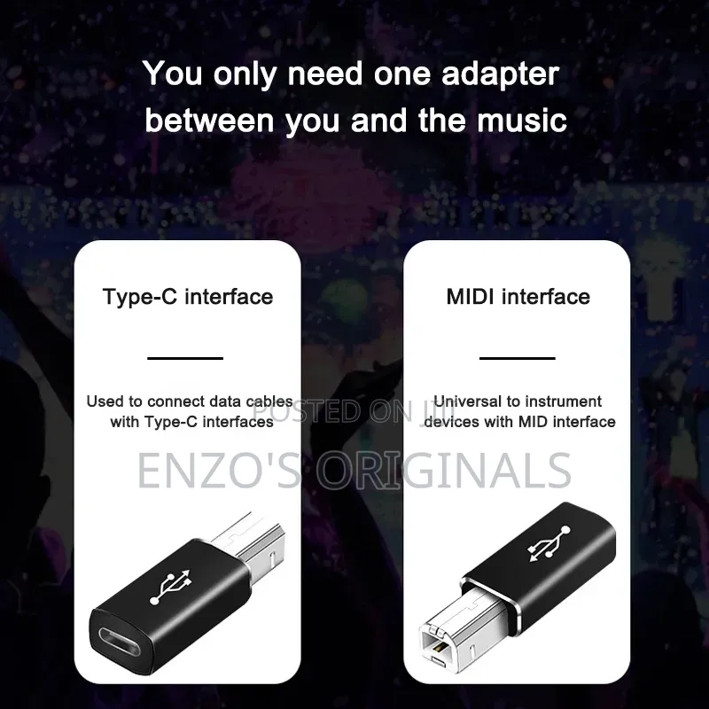 Usb-C Female to Usb Type B Printer Cable Midi Interface Piano Cable.