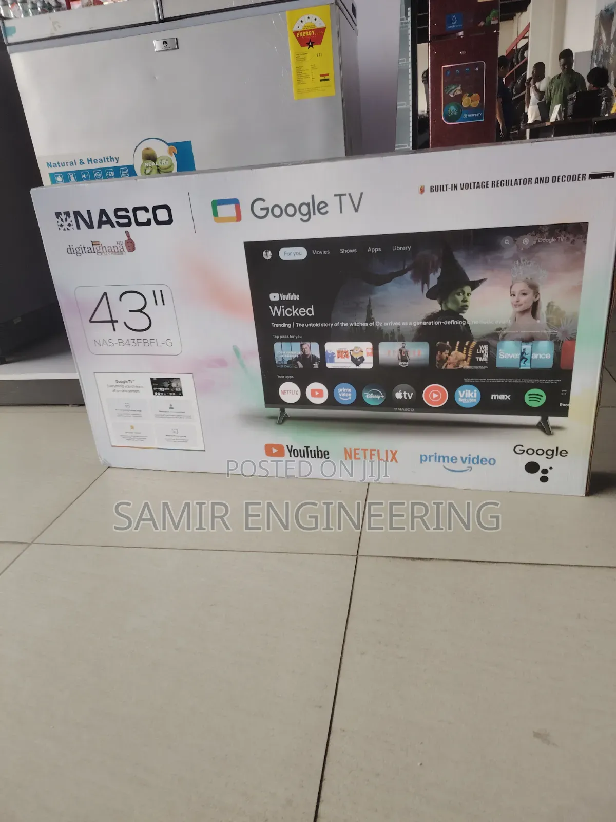 Nasco 43-Inch Sleek Frameless Smart Led Tv – Android Google Tv Os
