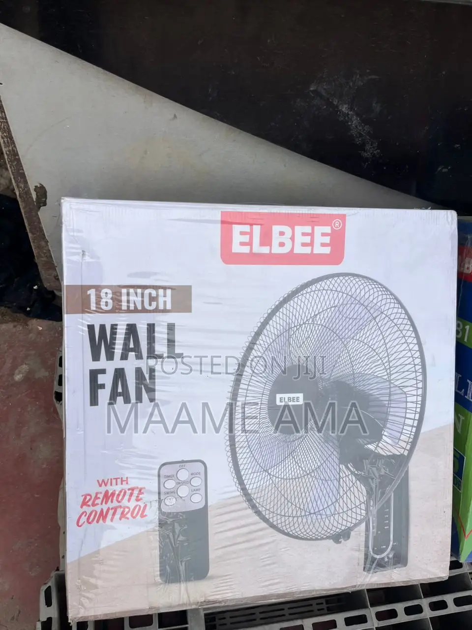 18" Elbee Wall Fan With Remote