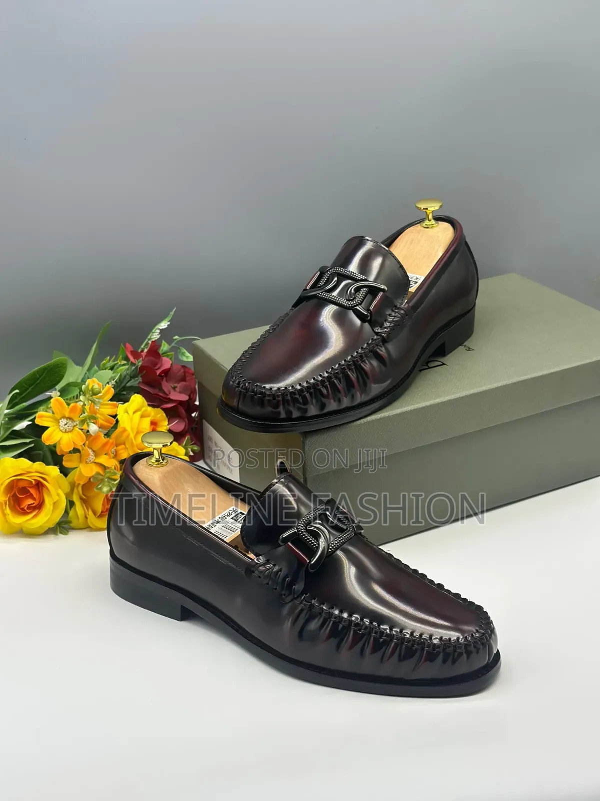 Wine Colour Berluti Executive Men's Mirror Leather Shoes