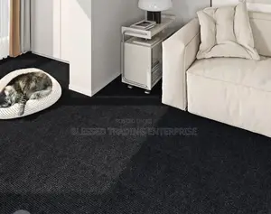 Black Woolen Carpet