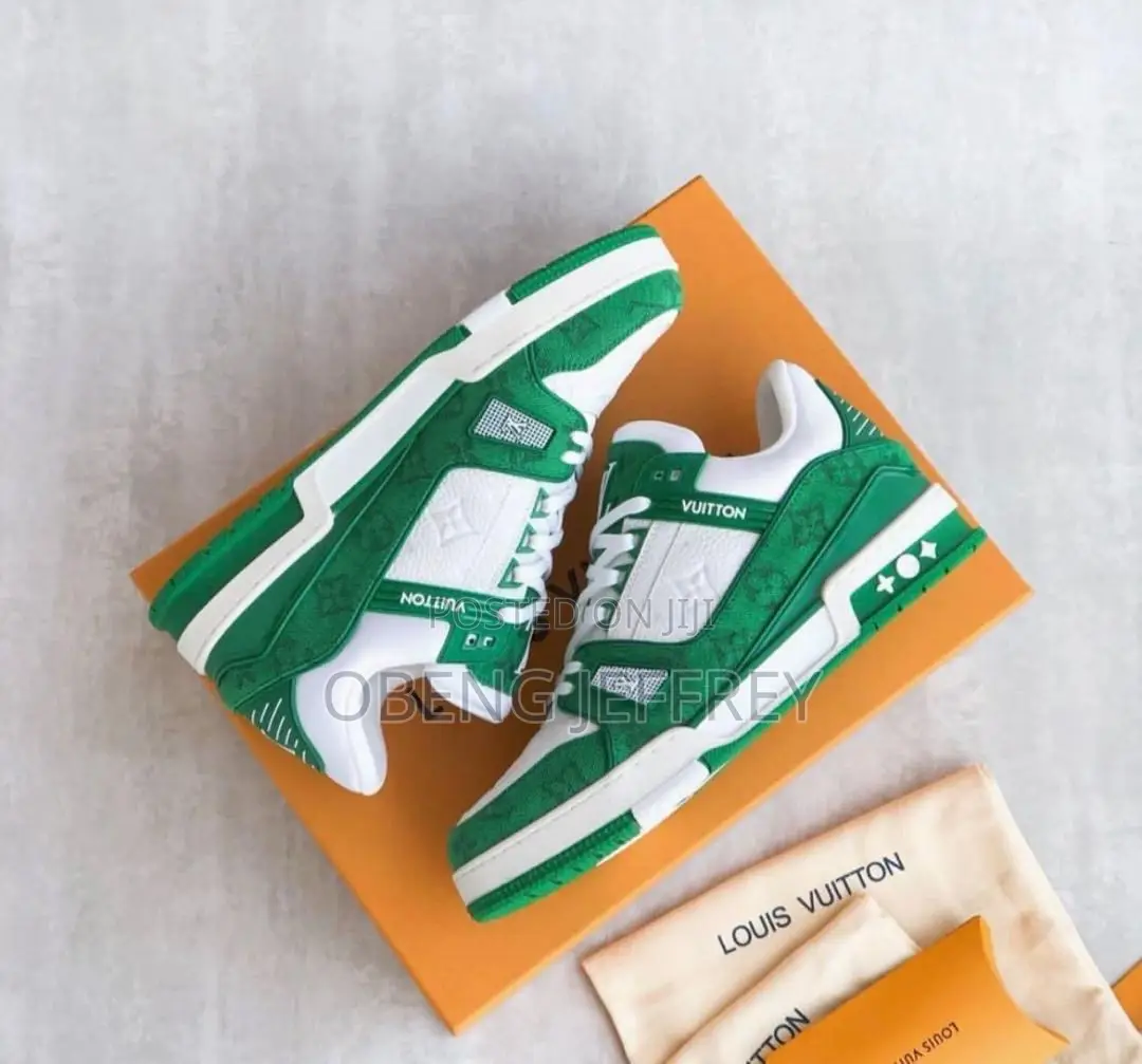 Original Louis Vuitton Lv Green/White Denim