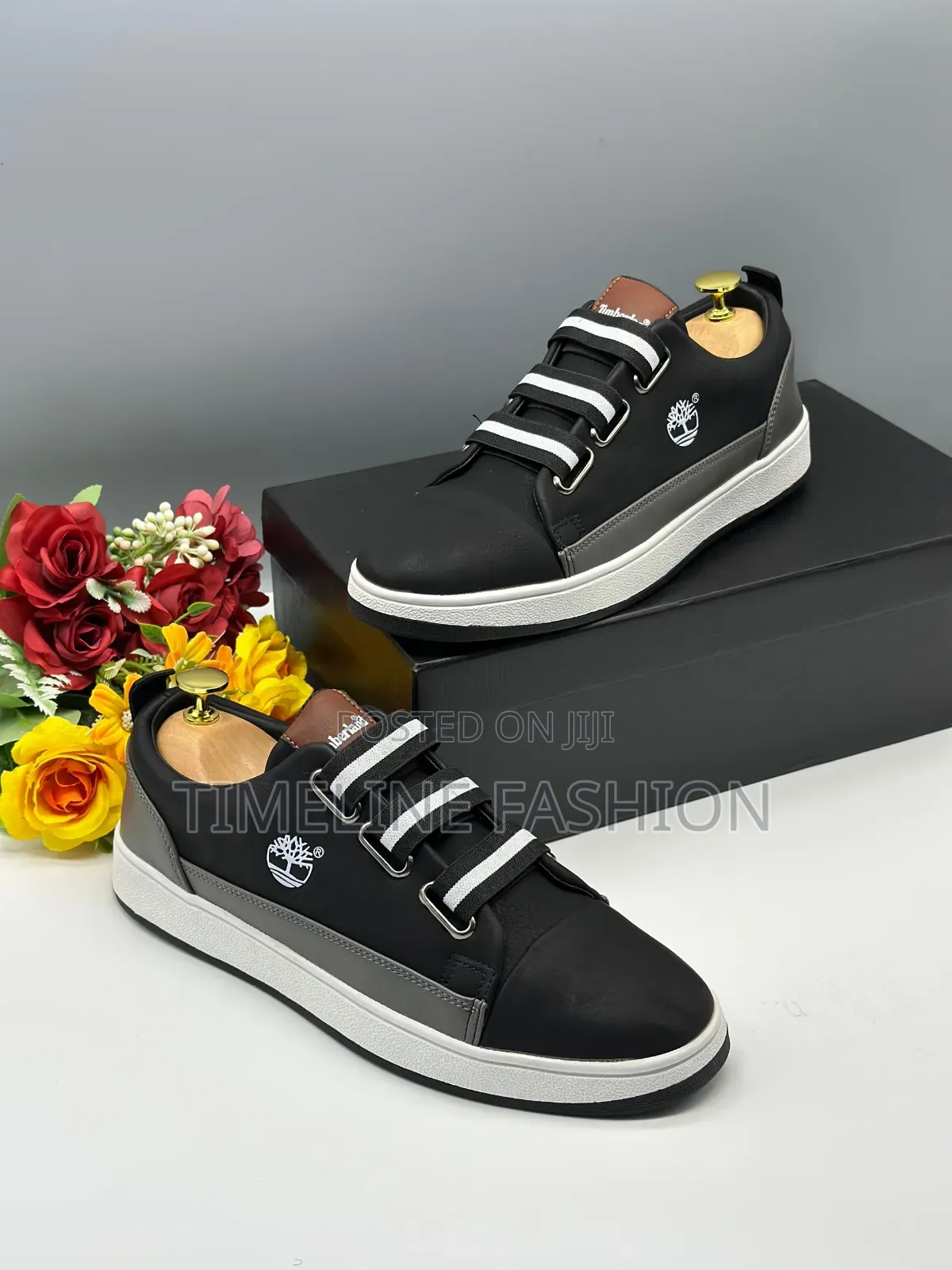 Quality Timber Land Black and Grey Sleek Sneakers