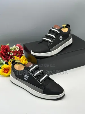 Quality Timber Land Black and Grey Sleek Sneakers