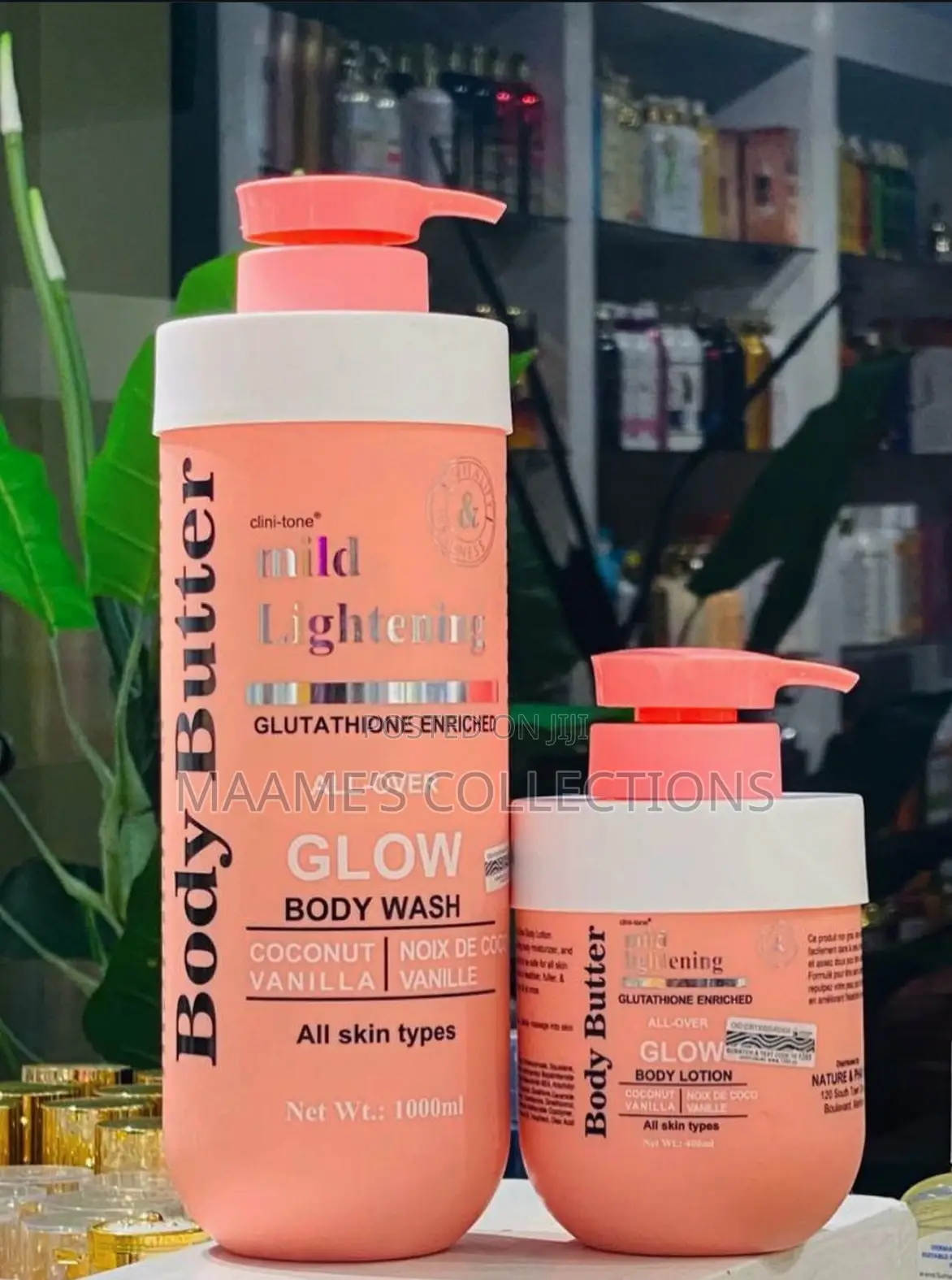 Clini-Tone All-Over Glow Mild Lightening Body Lotion and Body Wash