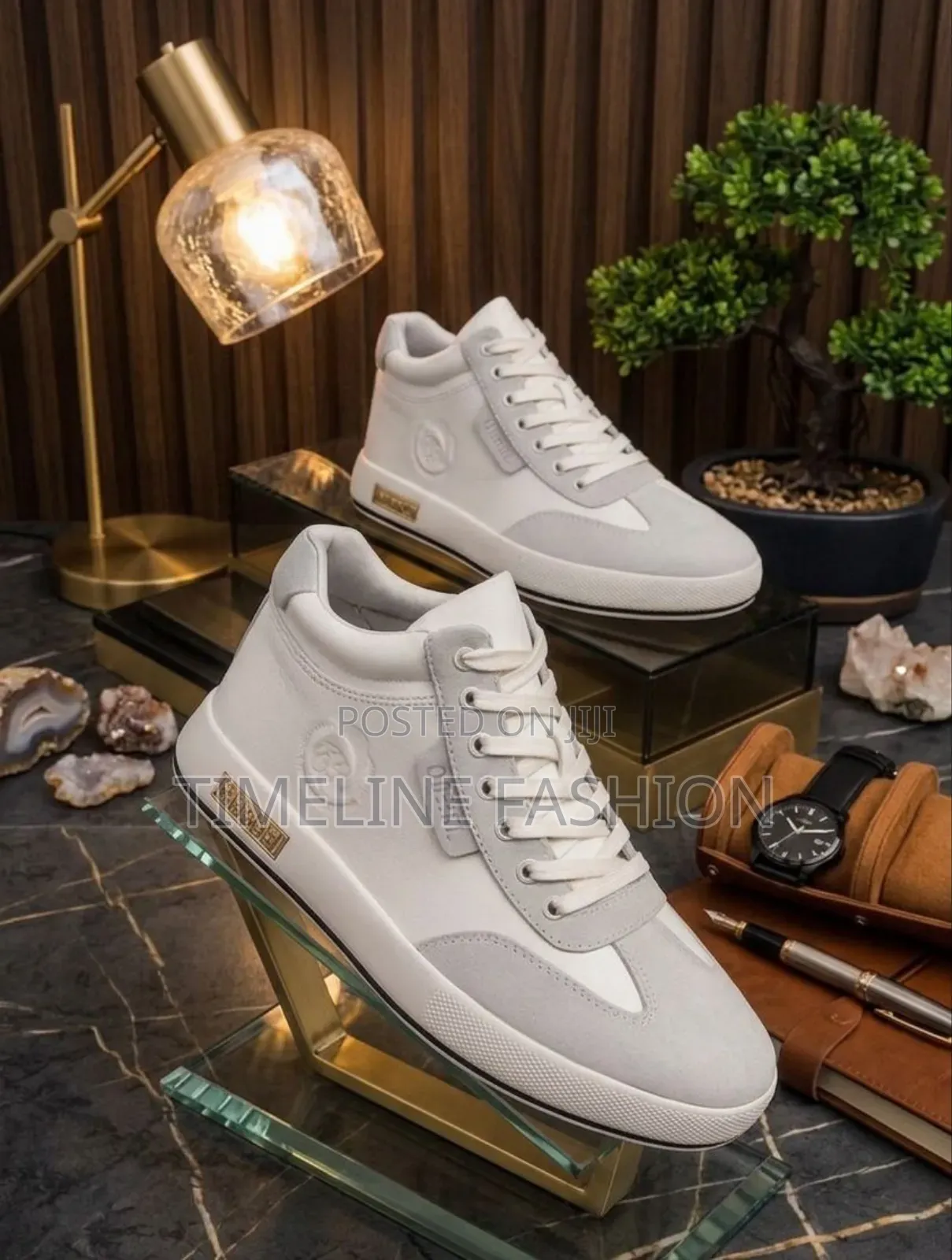 Brand New Diesel Men's Suede Leather Ankle Boots White
