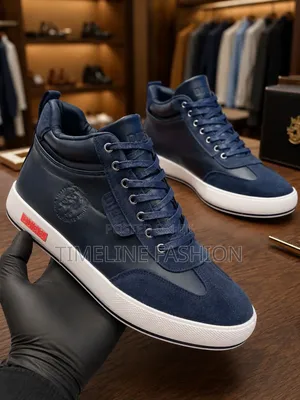 Diesel Men's Casual Ankle Boots Size 39/46 Navy Blue