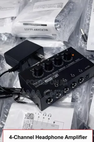 4 Channels Stereo Headphones Amplifier