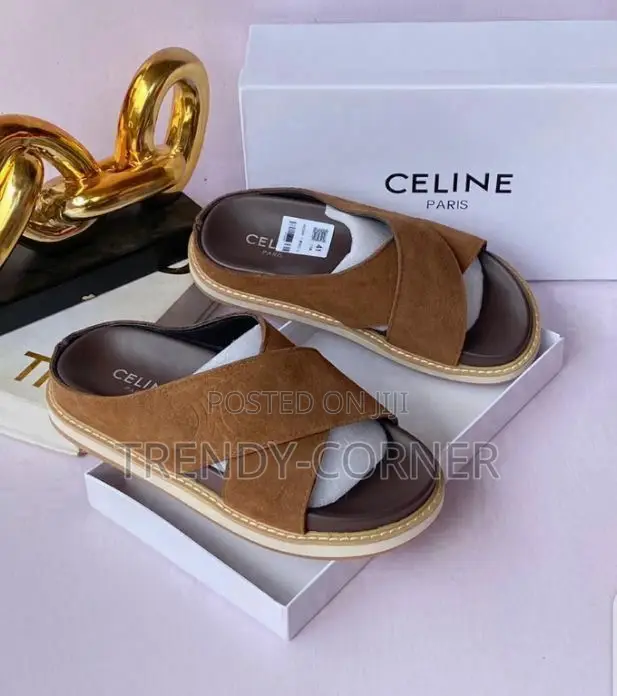 Celine X Off-White Suede Slippers