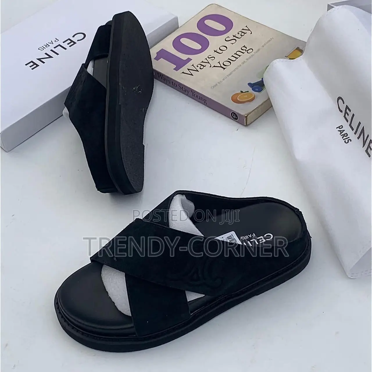Celine X Off-White Suede Slippers
