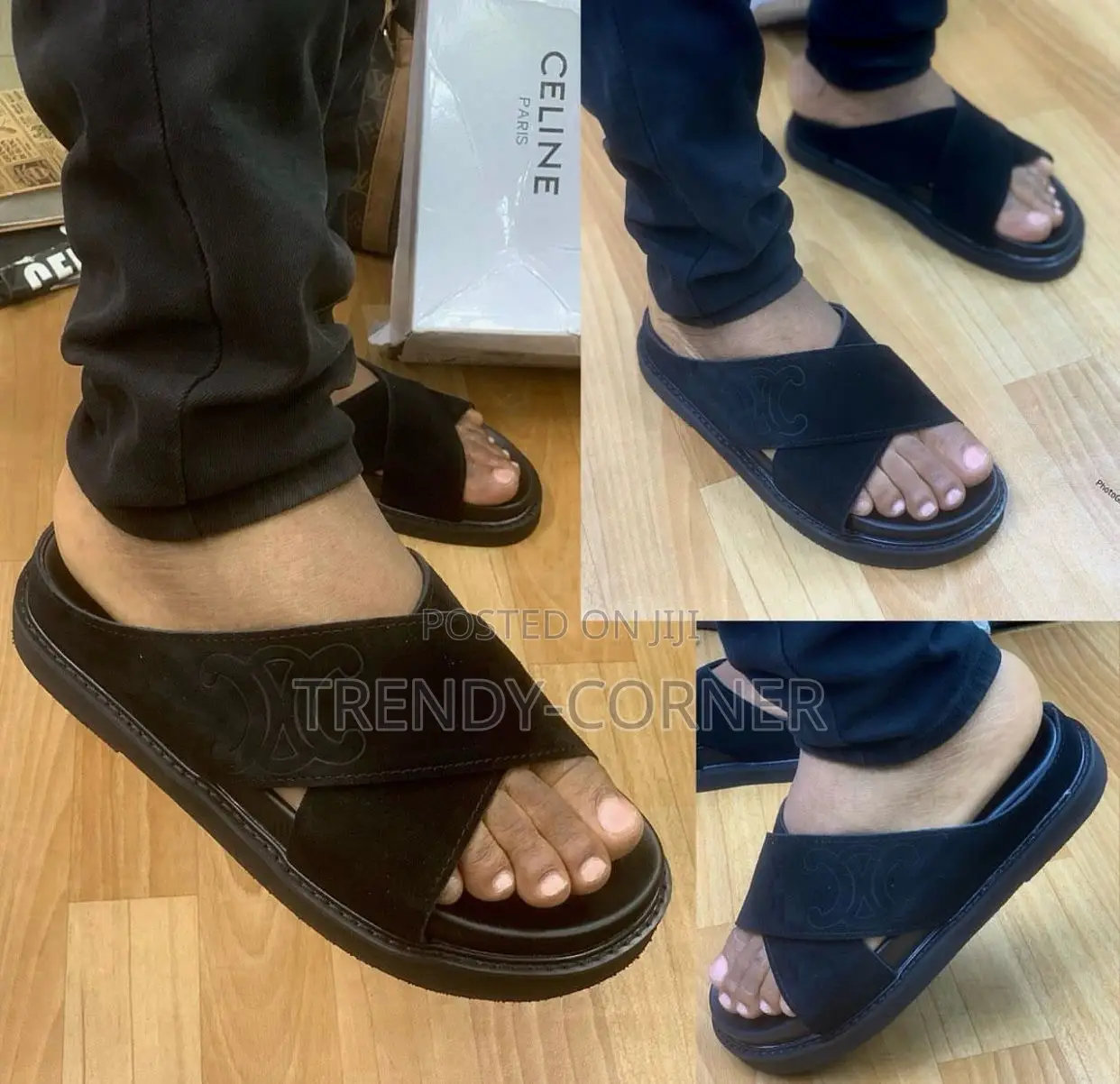 Celine X Off-White Suede Slippers