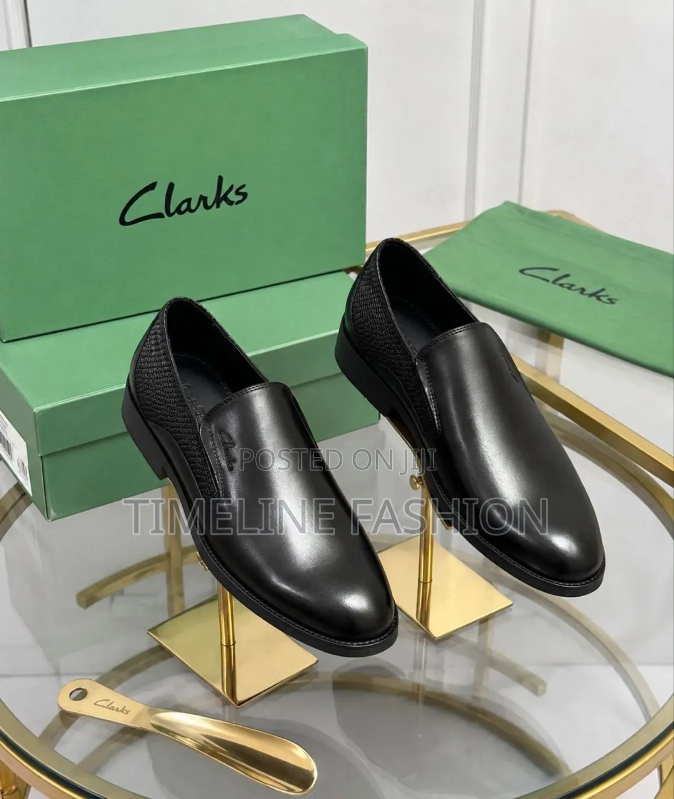 Clark's Easy Wear Black Leather Men's Stylish Shoes Size 39/46