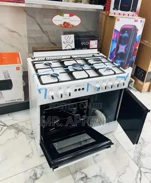 Premium Design Mideatech Gas Oven 5 Burner(Auto Rotisserie)White 