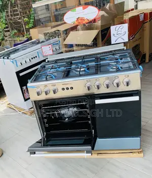 Get Accurate Midea 90×60 5 Gas Cooker Grill Rotisserie Auto Ignition,