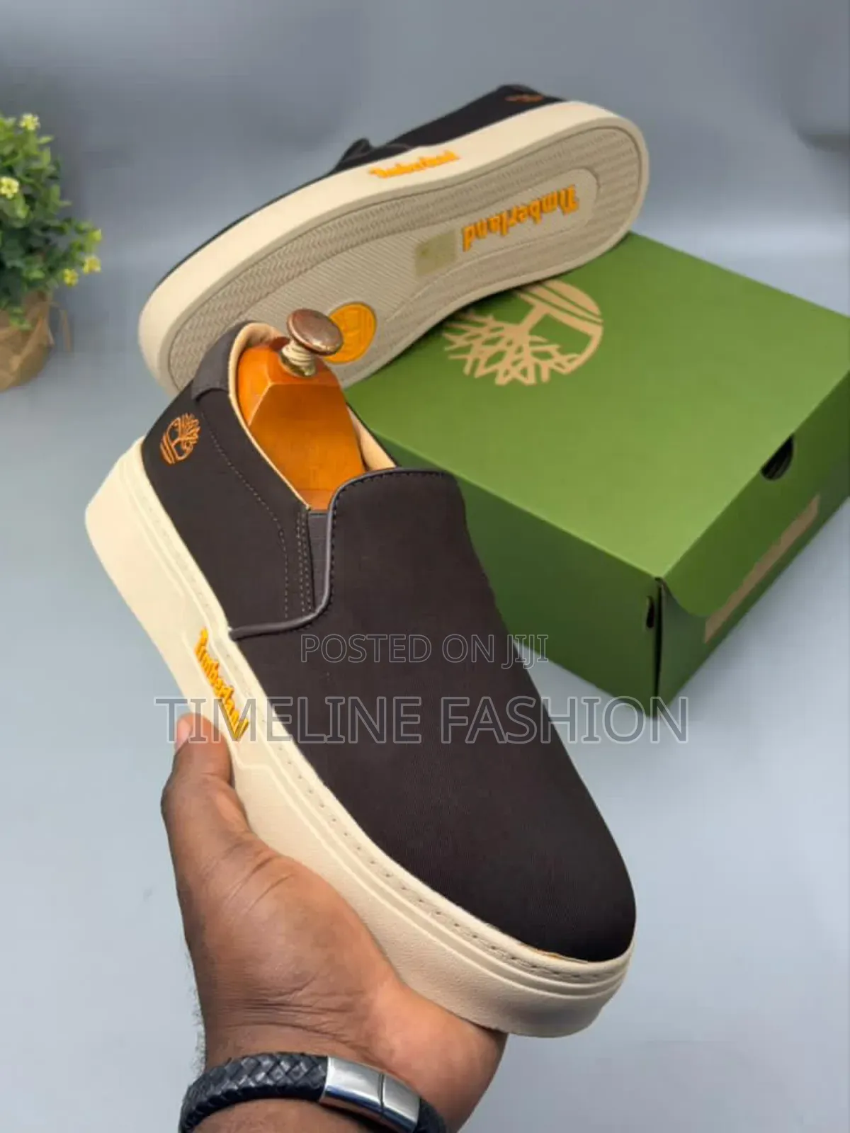 Timber Land Suede Leather Coffee Brown Slip in Sneakers