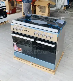Exclusive New Midea 90×60 5 Gas Cooker Grill Rotisserie Auto Ignition,