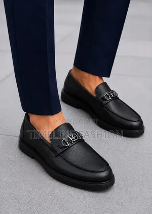 All Black Berluti Executive Men's Leather Loafers