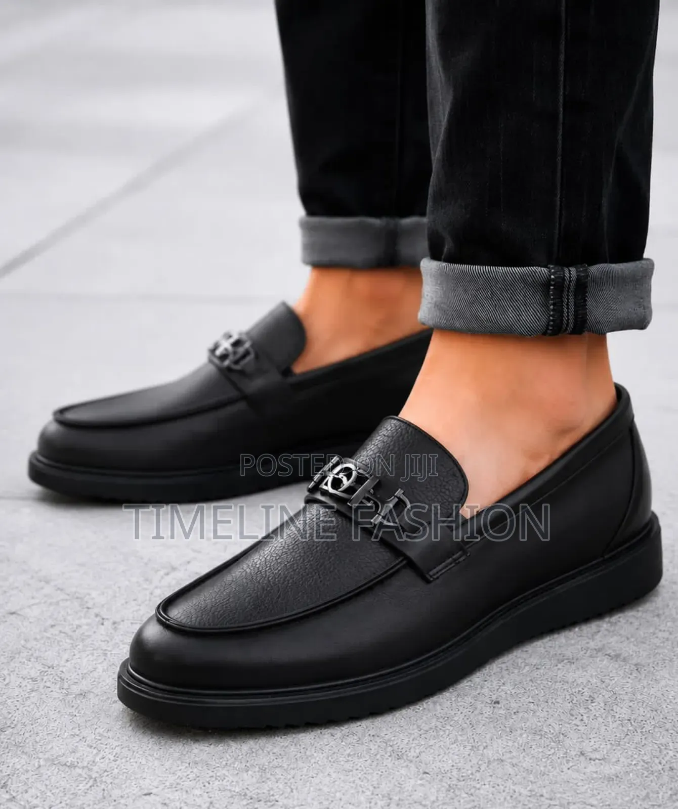 All Black Berluti Executive Men's Leather Loafers