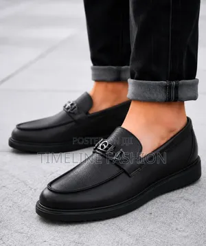 All Black Berluti Executive Men's Leather Loafers