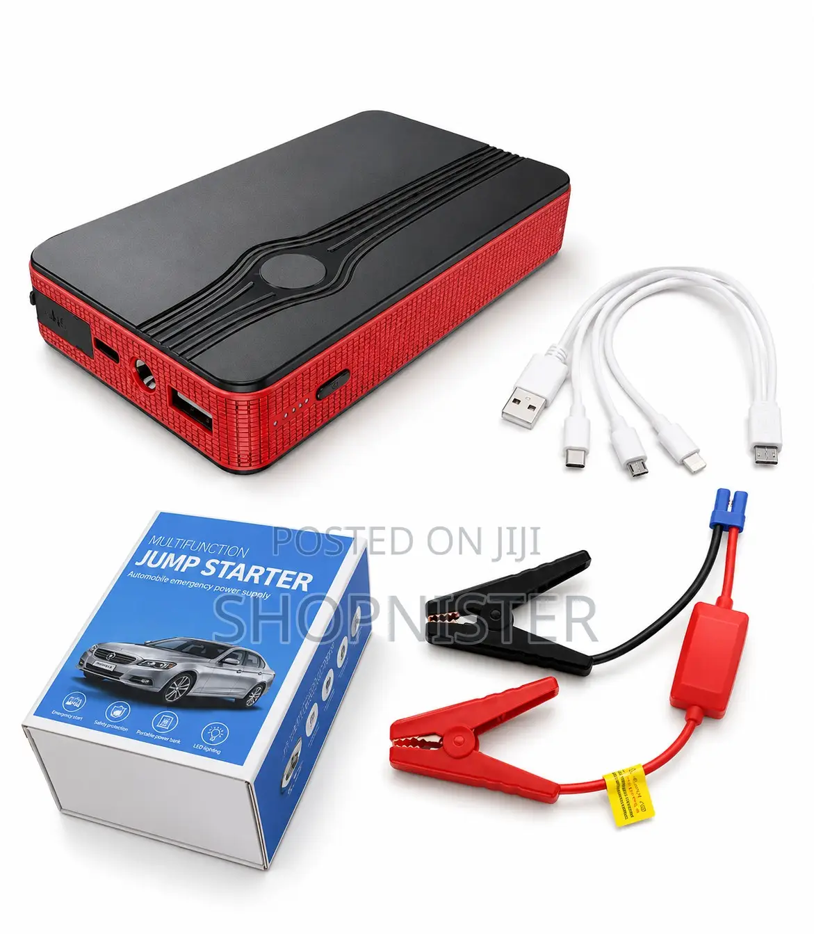 5v 2a 6000mah Portable Car Jump Starter Power Bank With Led Flashlight