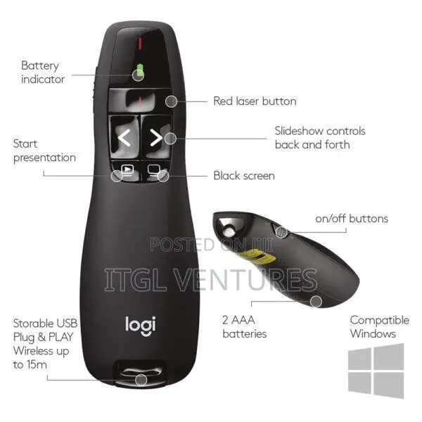 Logitech R400 Laser Presentation Remote