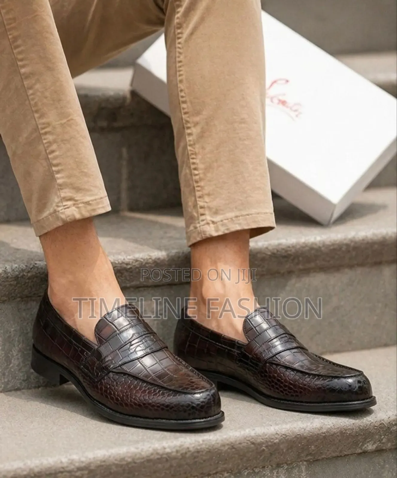 Christian Louboutin Executive Men's Coffee Brown Leather Shoes