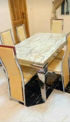 6 Seater Dining Set- Marble Top