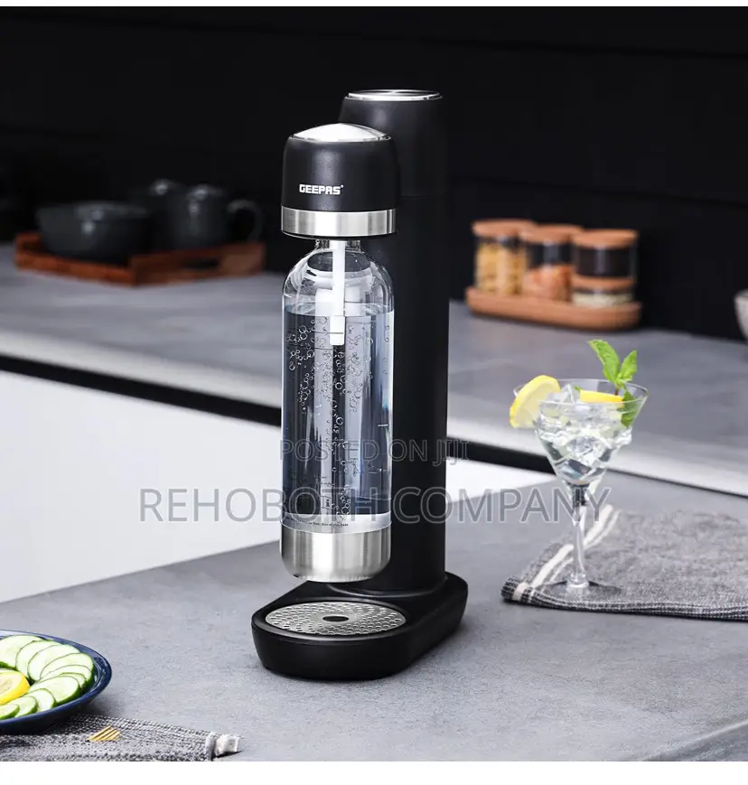 Geepas Sparkling Water Maker With 900ml Bottle | Soda Maker