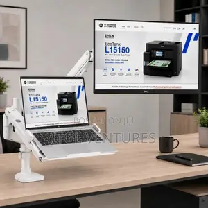 Newstar Ldt69-C024p-Ml Pole-Mounted Gas Spring Monitor Arm With Laptop